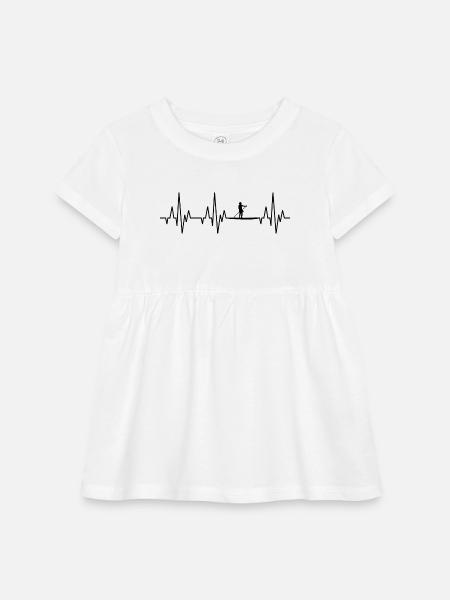 Heartbeat Stand Up Paddling Paddle Surfing SUP - Infant Baby Rib Dress - white - Front