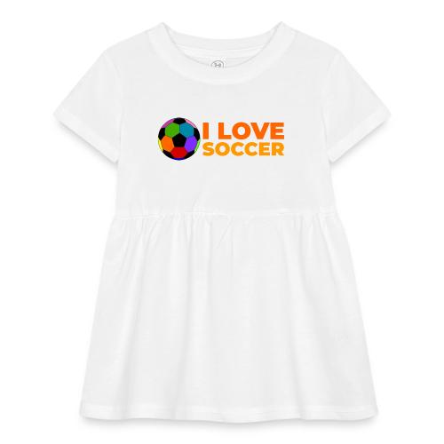 I Love Soccer - Infant Baby Rib Dress