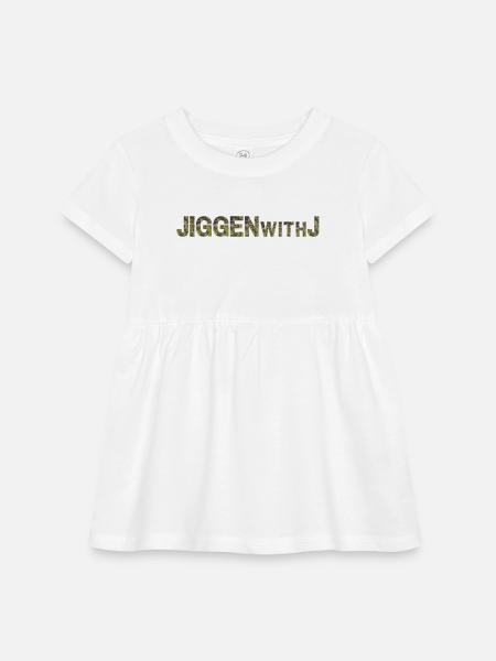 JiggenWithJ Flackturn camo - Infant Baby Rib Dress - white - Front