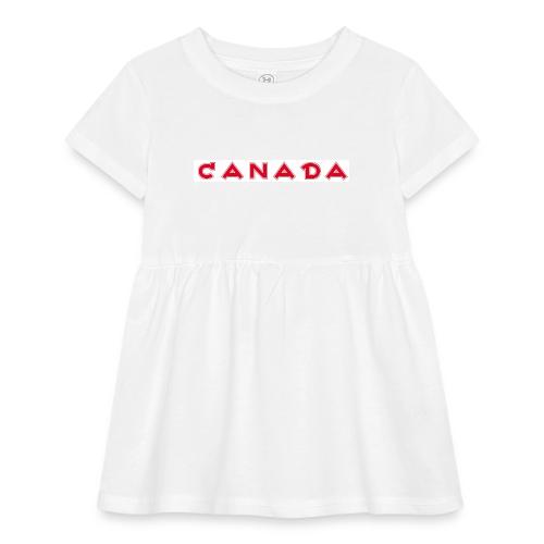 Canada, red letters on white background - Infant Baby Rib Dress