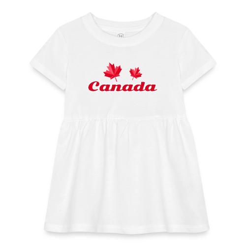 Canada with two maple leaves - Infant Baby Rib Dress