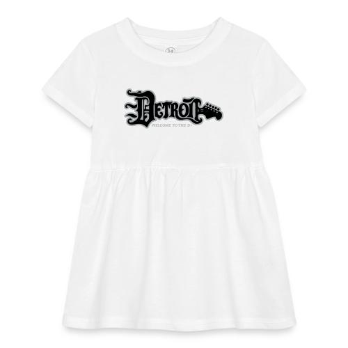 DETROIT GUITAR WTTD BLK SLR REG FONT - Infant Baby Rib Dress