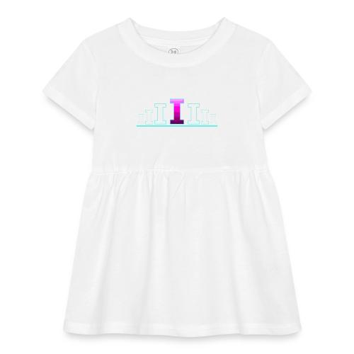 Letter I – Capital Varsity Alphabet Monogram - Infant Baby Rib Dress