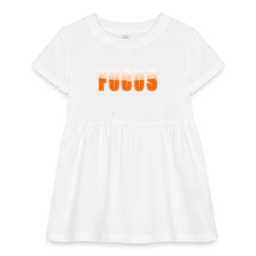 FOCUS Vibrant Orange Motivational Word Design - Infant Baby Rib Dress