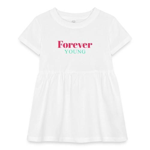 Forever Young Typography Design - Infant Baby Rib Dress