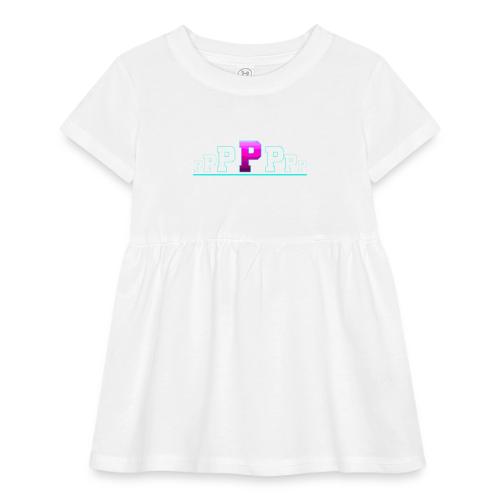 Letter P – Capital Varsity Alphabet Monogram - Infant Baby Rib Dress
