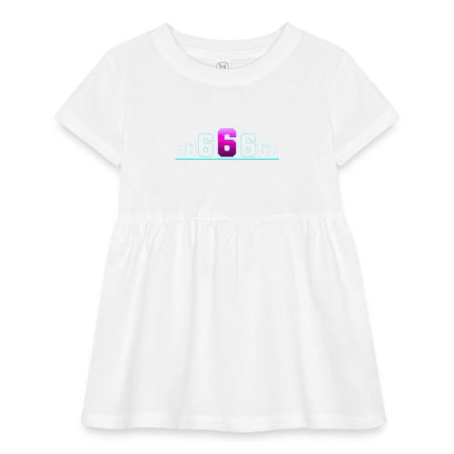 Number 6 in Magenta: Varsity Font - Infant Baby Rib Dress