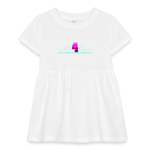 Number 4 in Magenta: Varsity Font - Infant Baby Rib Dress