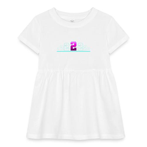 Number 2 in Magenta: Varsity Font - Infant Baby Rib Dress