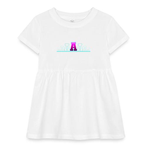 Letter A – Capital Varsity Alphabet Monogram - Infant Baby Rib Dress