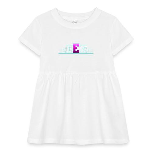 Letter E – Capital Varsity Alphabet Monogram - Infant Baby Rib Dress