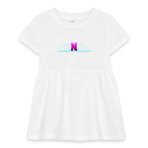 Letter N – Capital Varsity Alphabet Monogram - Infant Baby Rib Dress