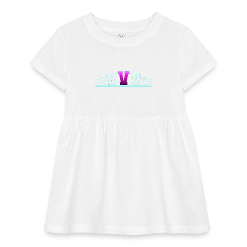 Letter V – Capital Varsity Alphabet Monogram - Infant Baby Rib Dress