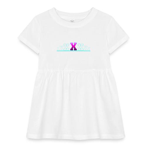 Letter X – Capital Varsity Alphabet Monogram - Infant Baby Rib Dress