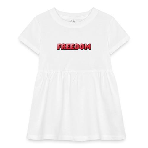 Freedom Bold 3D Word Art Design - Infant Baby Rib Dress