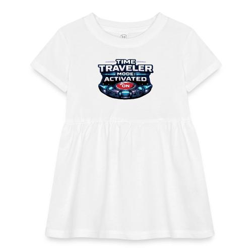 Time Traveler Mode – Futuristic Neon Sci-Fi Tee - Infant Baby Rib Dress