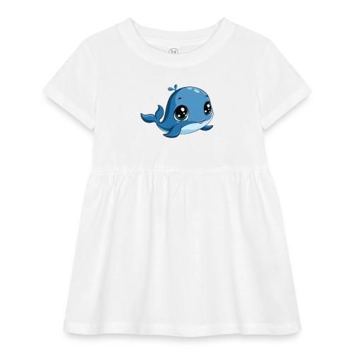 Smiling Blue Baby Whale - Infant Baby Rib Dress