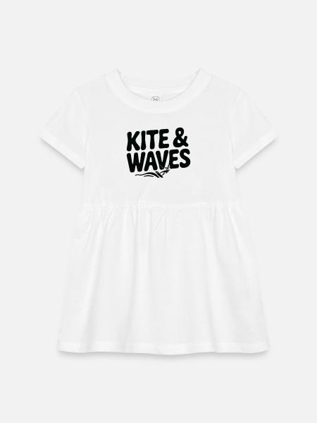 Inspiring Kitesurfing Art for Wave Enthusiasts - Infant Baby Rib Dress - white - Front