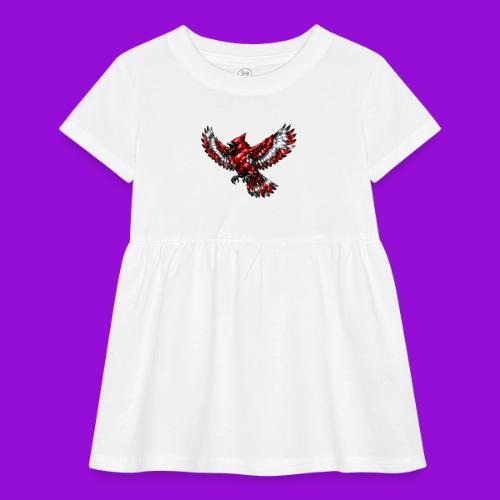 Silver Cardinal in Flight - Infant Baby Rib Dress