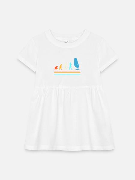 Windsurfing Water Sports  Surfer - Infant Baby Rib Dress - white - Front