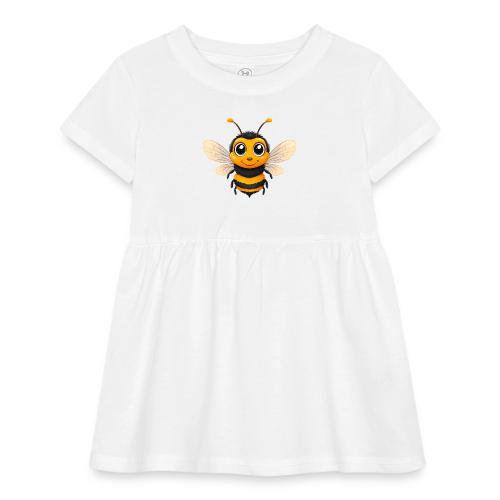 Happy Cartoon Baby Bee with Open Wings - Infant Baby Rib Dress