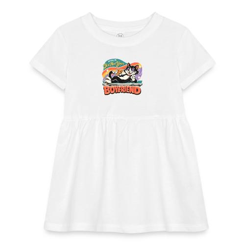 Sassy Cat Pride Pizza Retro Comic - Infant Baby Rib Dress