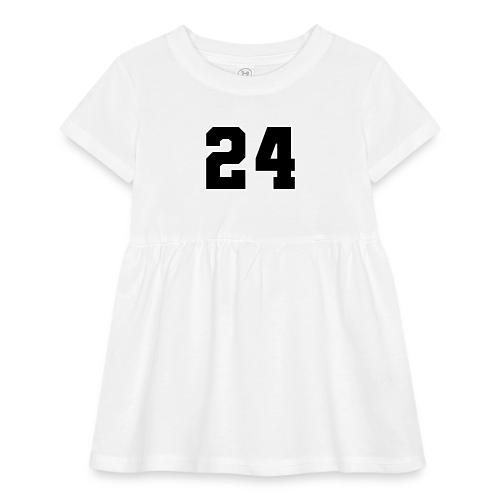 Varsity Number 24 College Font - Infant Baby Rib Dress