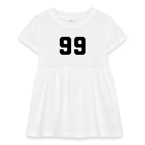 Varsity Number 99 Athletic Font - Infant Baby Rib Dress