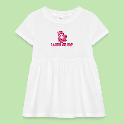 I love my cat - Infant Baby Rib Dress