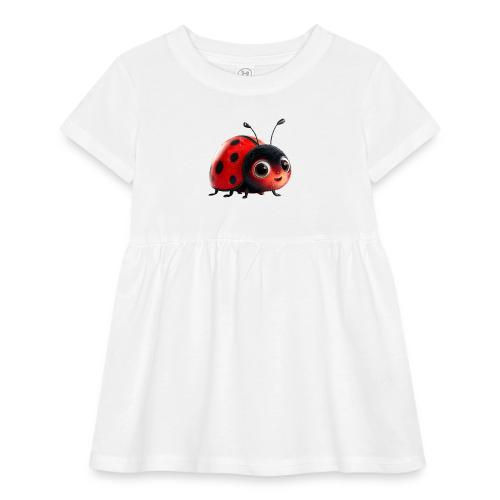 Adorable Cartoon Ladybug with Big Eyes - Infant Baby Rib Dress