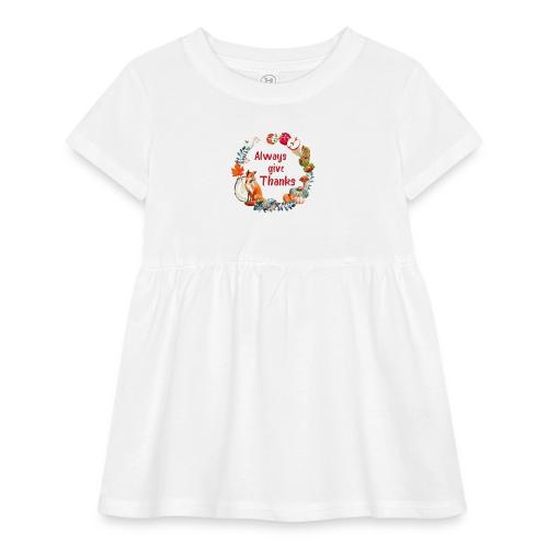 Always give thanks - Infant Baby Rib Dress