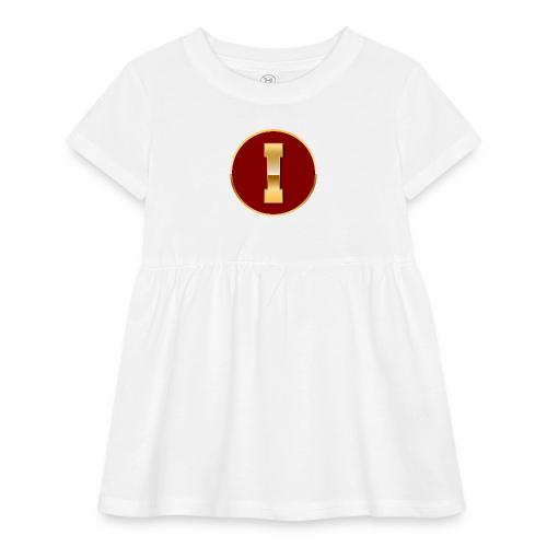 Letter I – Capital Varsity Alphabet Monogram - Infant Baby Rib Dress