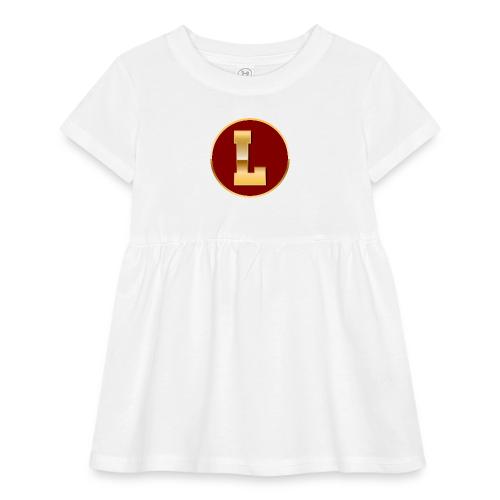Letter L – Capital Varsity Alphabet Monogram - Infant Baby Rib Dress