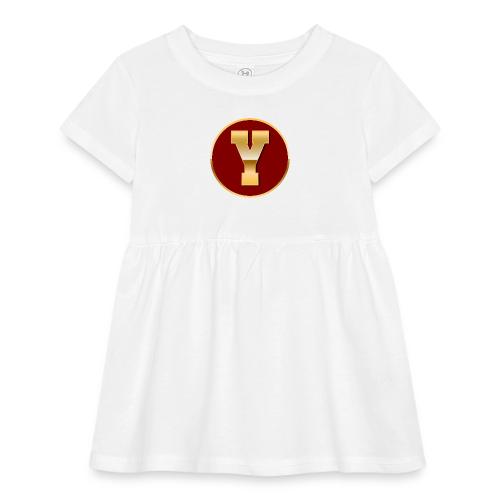 Letter Y – Capital Varsity Alphabet Monogram - Infant Baby Rib Dress