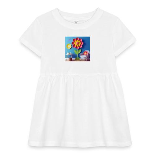 Flower design and harmony of environmental well-be - Infant Baby Rib Dress