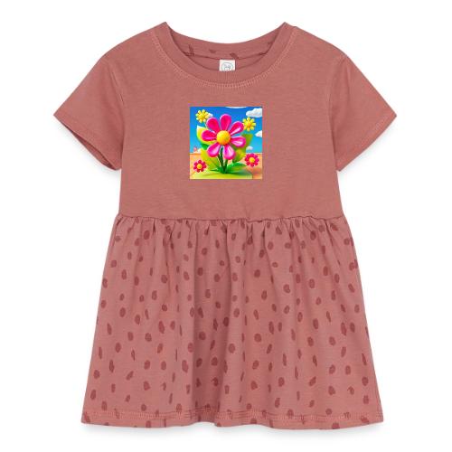 Pink Floral Peace | Sky & Nature Design - Infant Baby Rib Dress