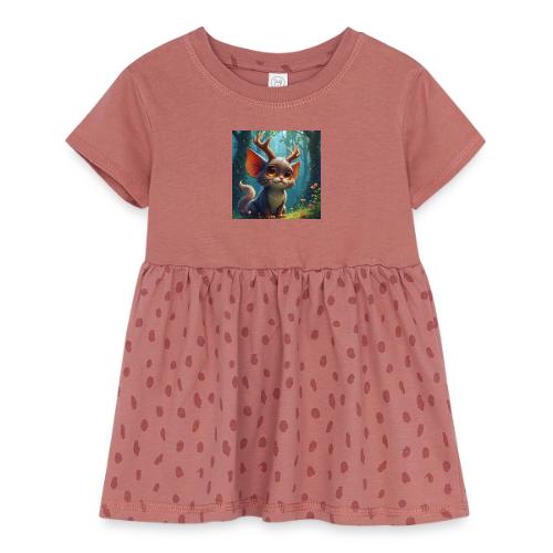 Magical Forest Creature with Deer Horns - Infant Baby Rib Dress