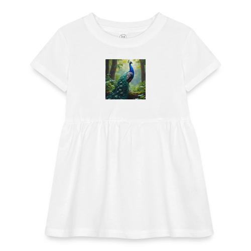 Majestic Peacock in Enchanted Forest - Infant Baby Rib Dress
