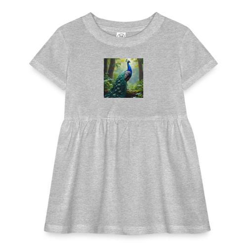 Majestic Peacock in Enchanted Forest - Infant Baby Rib Dress