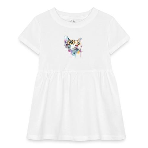 Chromatic Cat Splash - Infant Baby Rib Dress
