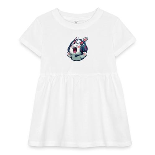 Gamer Bunny Headset Cartoon Design - Infant Baby Rib Dress