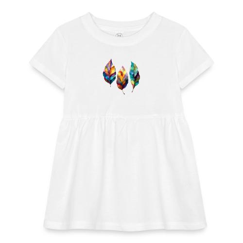 Art: Colorful Leaf Harmony - Infant Baby Rib Dress