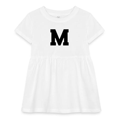 Varsity Letter M Collegiate Alphabet Art - Infant Baby Rib Dress