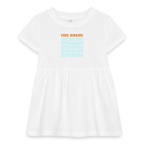 Hi in binary code - Infant Baby Rib Dress