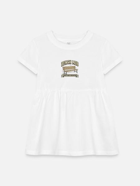 Bench Mob - Always Ready When Needed - Infant Baby Rib Dress - white - Front