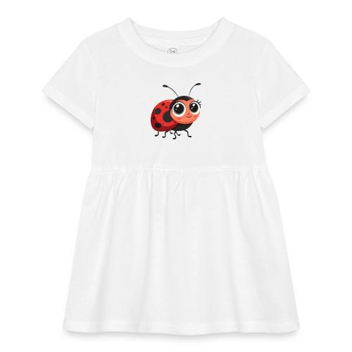 Cute Cartoon Ladybug Full of Joy - Infant Baby Rib Dress
