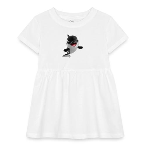 Smiling Cartoon Baby Orca - Infant Baby Rib Dress