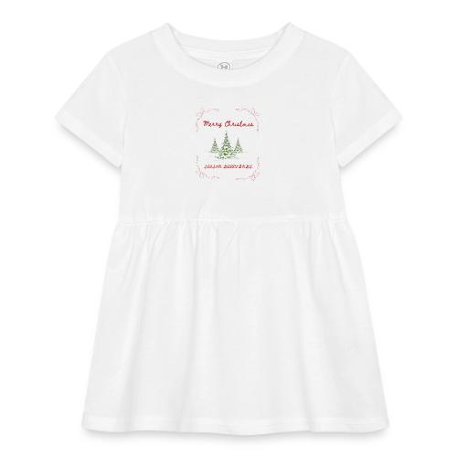 Beautiful Green Christmas Tree Graphic - Infant Baby Rib Dress