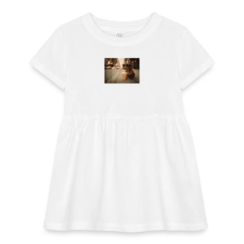 Funny Dachshund Iced Coffee Lover Tee - Infant Baby Rib Dress
