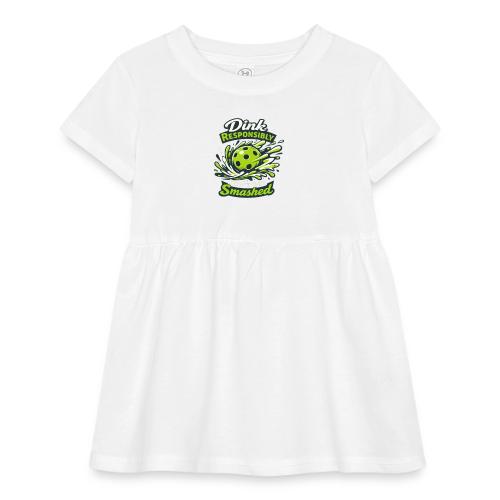 Dink Responsibly Don’t Get Smashed Pickleball Art - Infant Baby Rib Dress